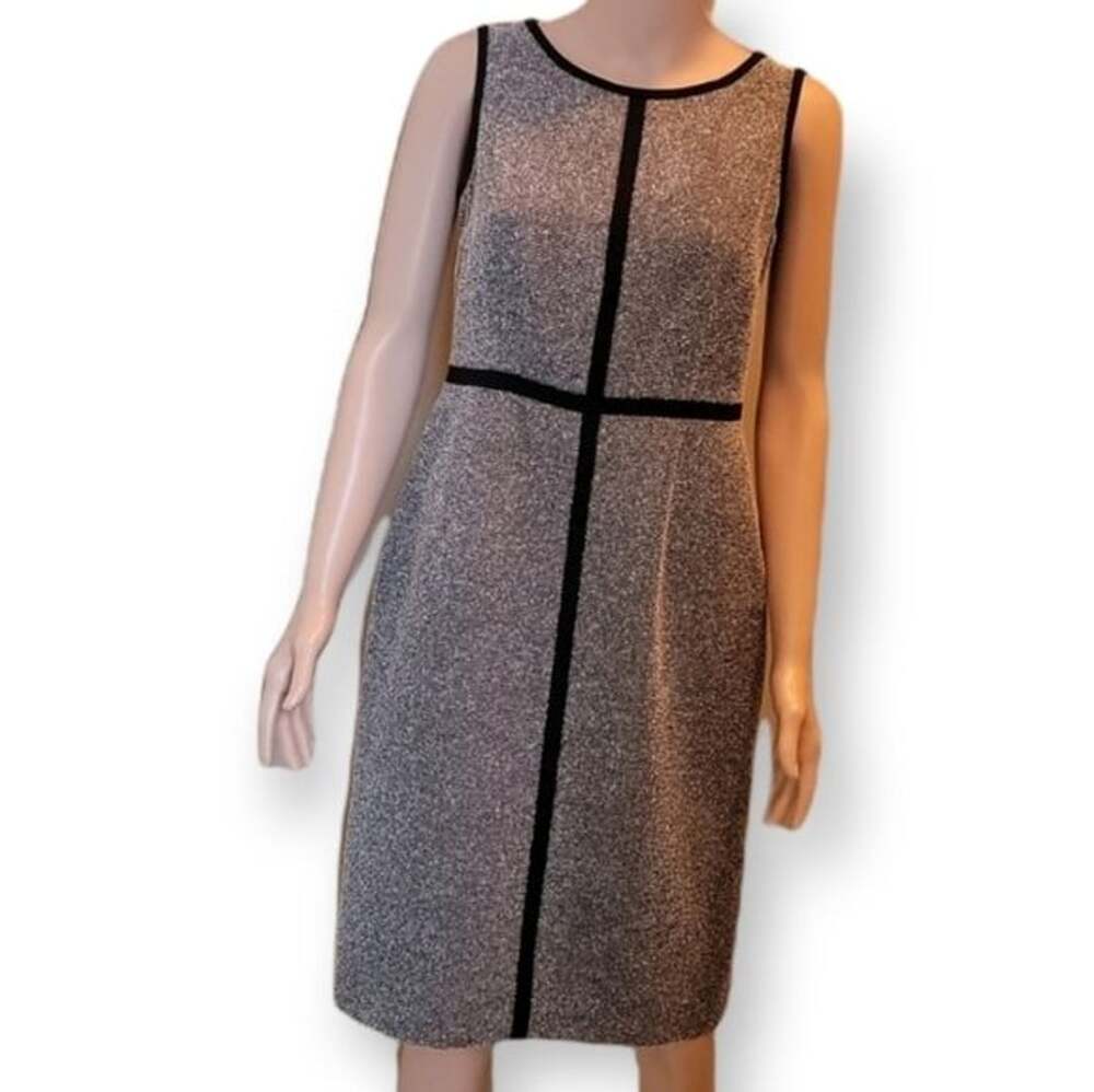 Kasper Gray and black dress